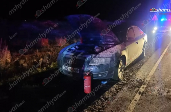 Սևան-Մարտունի-Գետափ ճանապարհին մեքենա է այրվել